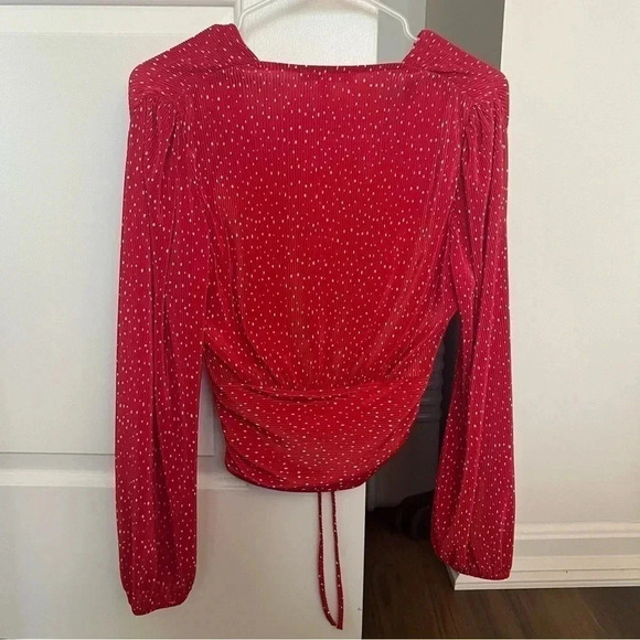 Maje Plunge Neckline Long Sleeve Crop Top- Size S; Excellent Condition - Picture 8 of 11